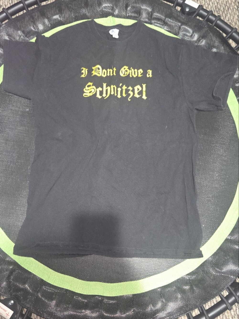 I Don't Give A Schnitzel Short-Sleeve Tee with Gold Script Logo